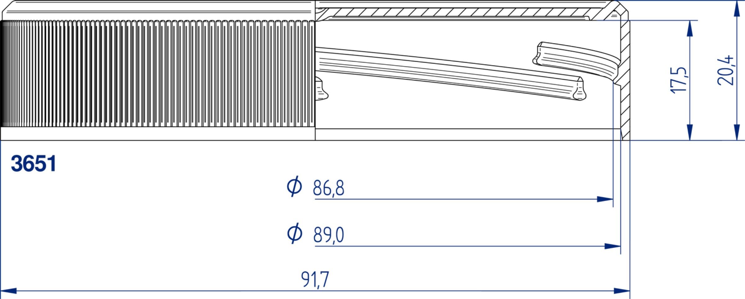 Thread specification Twist off 89 mm 3651