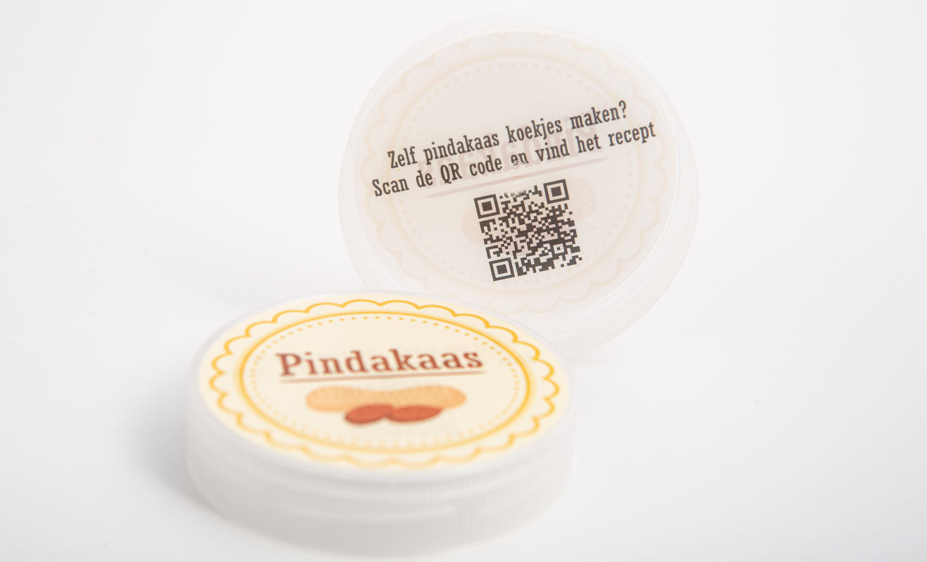 Deksel met een dubbelzijdige In Mould Label